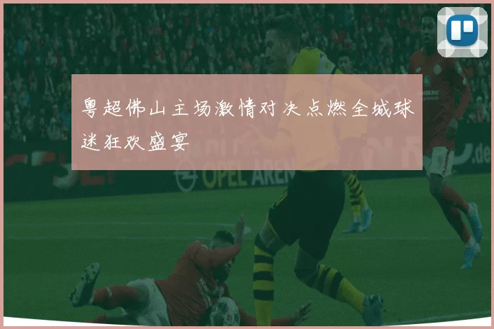 粤超佛山主场激情对决点燃全城球迷狂欢盛宴